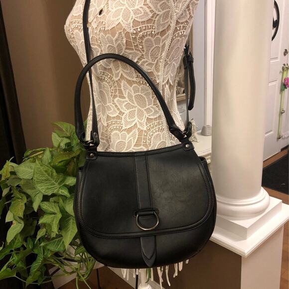 Simply Noelle buckle down Saddle bag in black - Picture 4 of 11